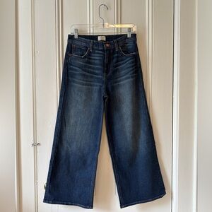 J. Crew Rayner Wide Leg Cropped Jeans in Dark Wash, 28”